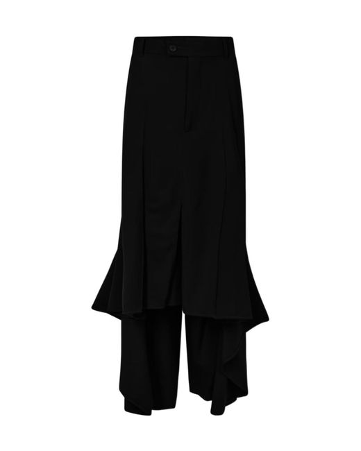 Balenciaga Black Godet Skirt