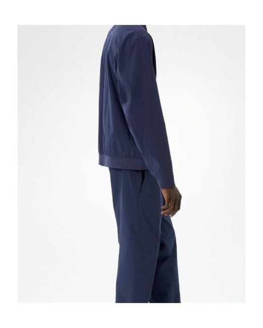 Veilance Blue Diode Zip-Up Bomber Jacket for men