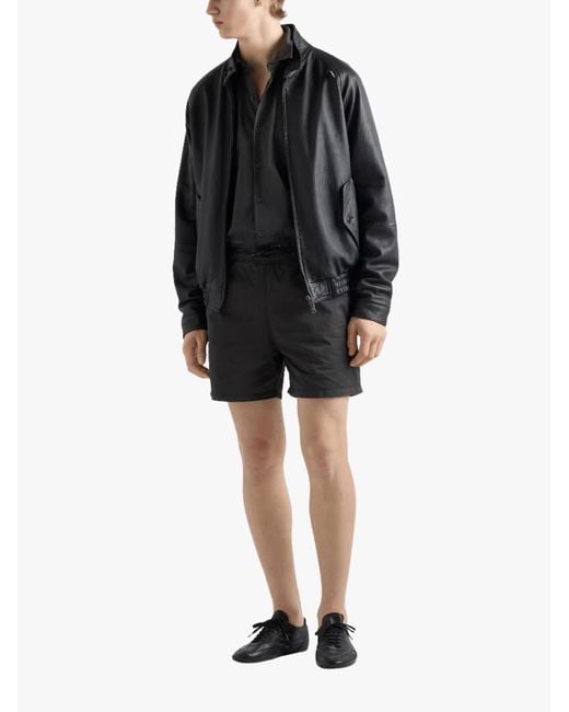 Prada Black Belt Loop Shorts for men