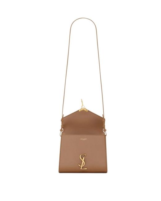 Saint Laurent Brown Cassandra Mini Top Handle