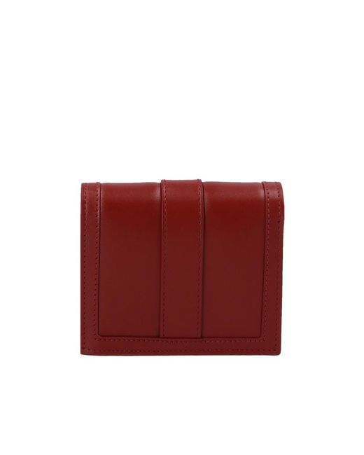 Versace Red Greca-Plaque Detail Wallet