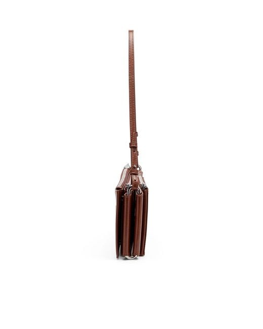 DIESEL Brown Flag-D-Modular Logo-Embossed Shoulder Bag