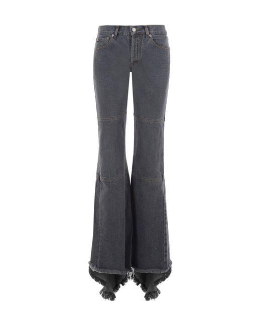 JORDANLUCA Gray Asymmetrical Jeans