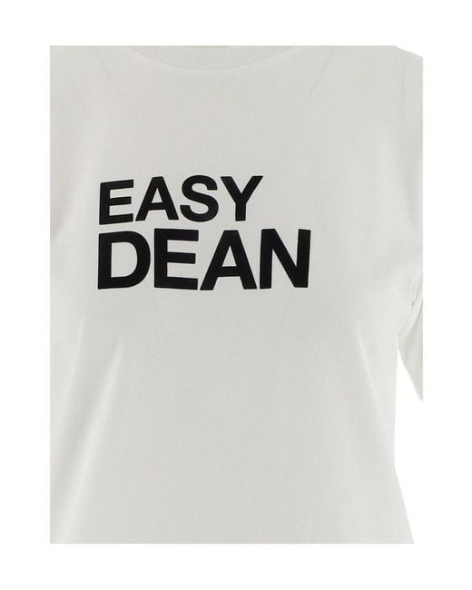 DSquared² White Easy Dean Crewneck T-Shirt