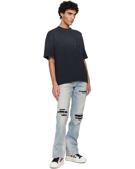 Amiri Black Ma Quad Short Sleeved Crewneck T-Shirt for men