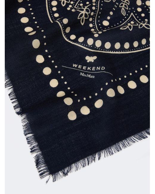 Weekend by Maxmara Blue Educata Paisley Scarf