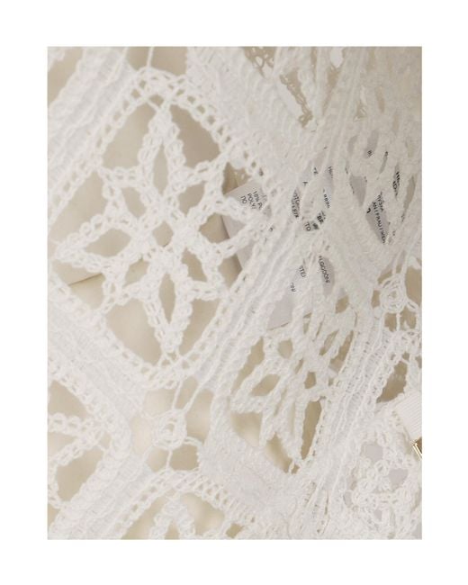 Herno Natural Crochet Sleeveless Top