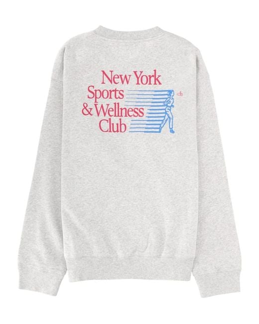 Sporty & Rich White Crew Neck Sweatshirt for men