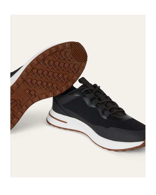 Loro Piana Black Week End Walk Casual Shoes for men