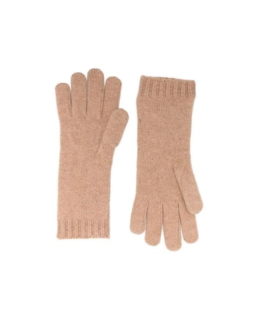Ralph Lauren White Polo Logo Embroidered Knitted Gloves