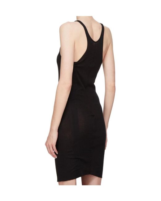 Rick Owens White Racerback Sleeveless Tank Mini Dress