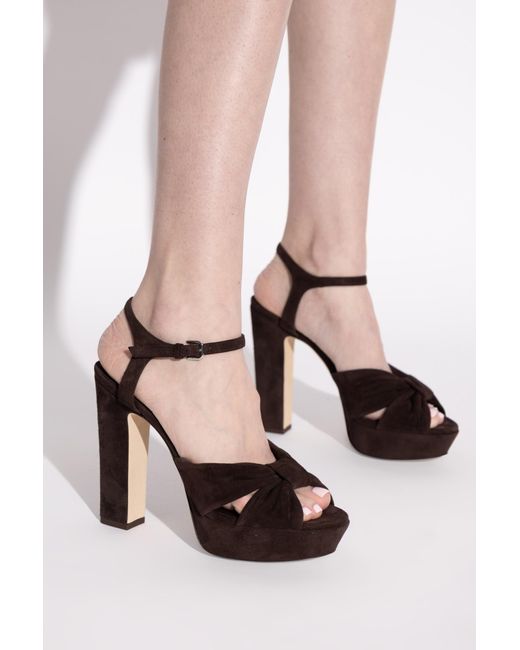Jimmy Choo Black Heloise 120 Platform Sandals