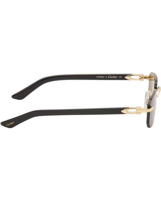 Cartier White Recangular Frame Sunglasses for men