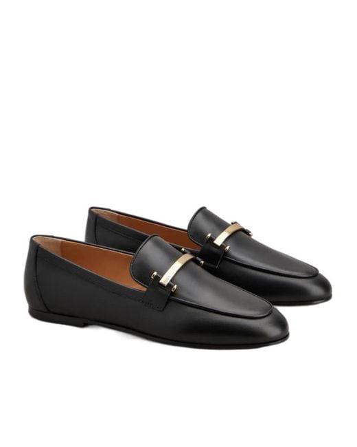 Tod's Black Clamp Detailed Slip-On Loafers