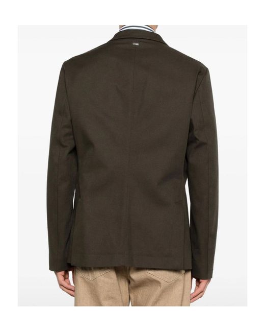 Herno Green Patch-Pocket Blazer for men