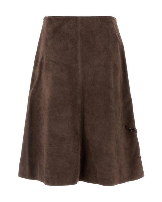 16Arlington Brown Dafne Midi Skirt