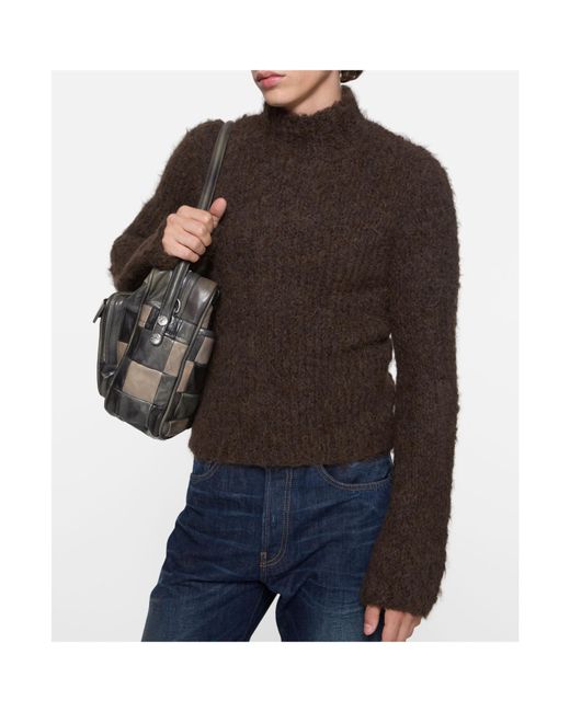Acne Brown Hand-Knit Alpaca Sweater for men