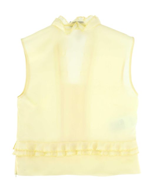 Alberta Ferretti Yellow Ruffled Shirt