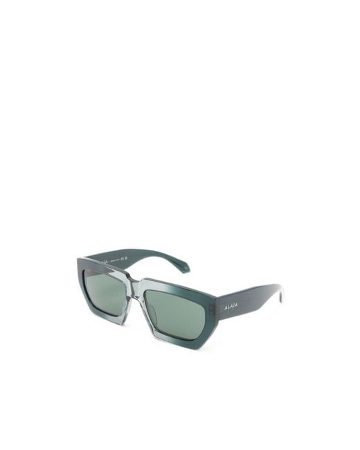 Alaïa Green Alaïa Geometric Frame Sunglasses