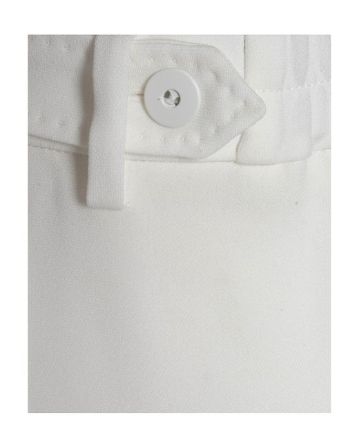 Max Mara White Straight Slacks