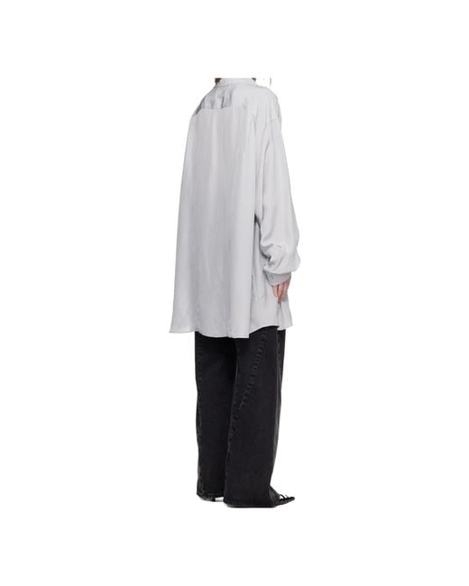Maison Margiela White Long-Sleeve Buttoned Shirt