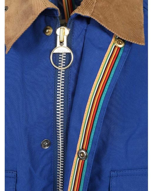 Barbour Blue X Paul Smith Sugarlump Bedale Casual Jacket for men