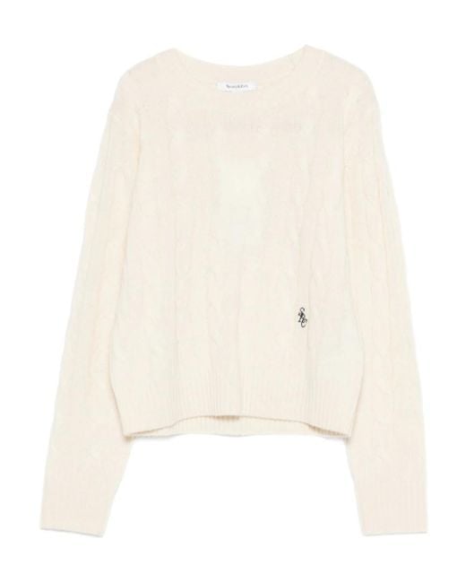 Sporty & Rich Natural Long-Sleeved Sweatshirt