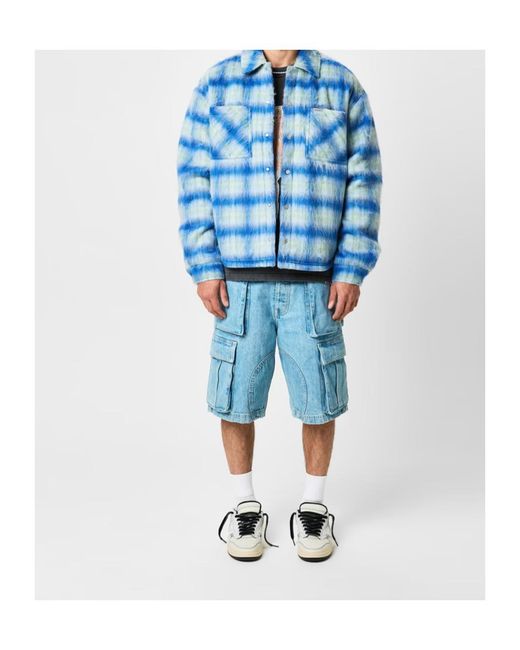 Represent Blue Shirt Jacket for men