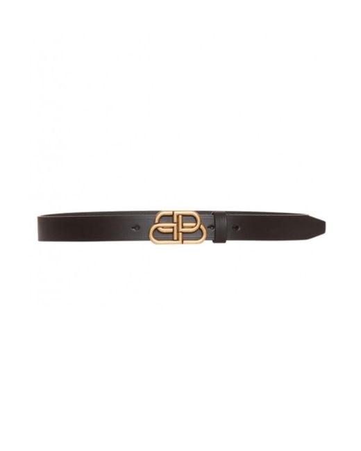 Balenciaga White Bb Buckle Belt