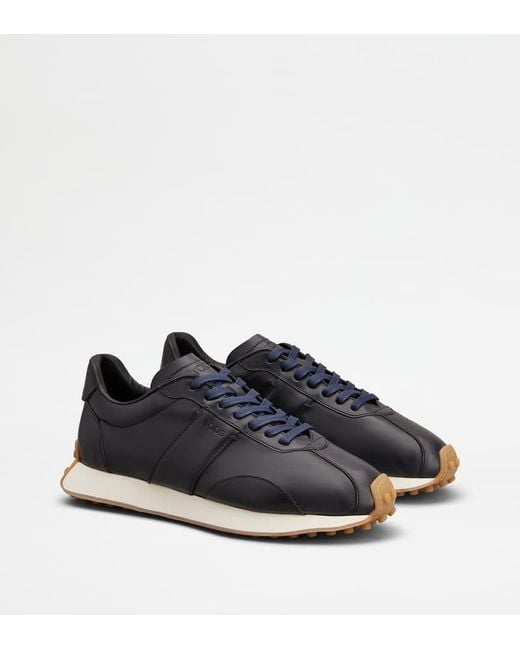 Tod's Blue Vintage Leather Sneakers for men