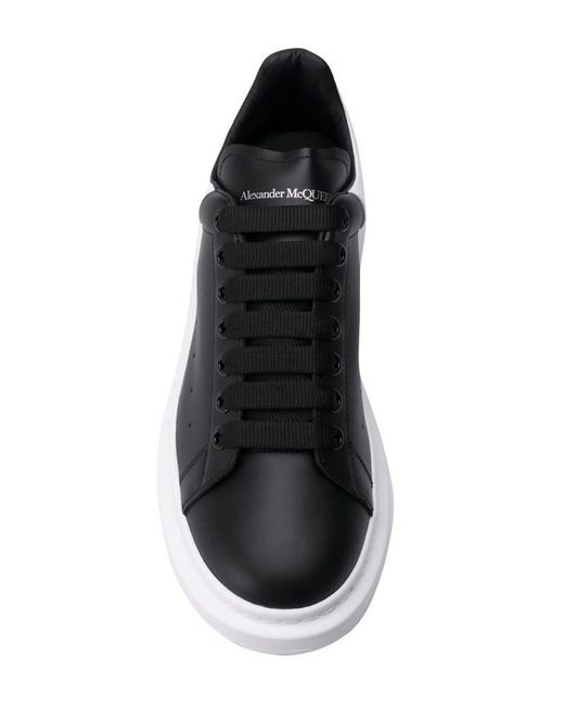 McQueen Black Oversized Low-Top Sneakers for men