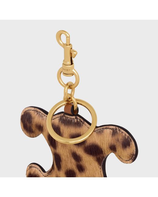 Céline Brown Triomphe Pom-Pom Keyring