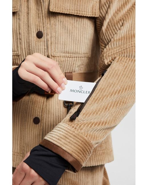 Moncler Natural Hague Technical Corduroy Down Jacket