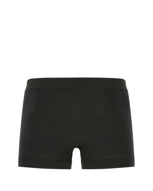 Tom Ford Black Logo Waistband Stretched Pack Of Two Briefs for men