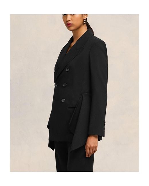 AMI Black Ami Double Breasted Tailored Blazer