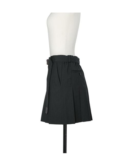Sacai Black Suiting Shorts