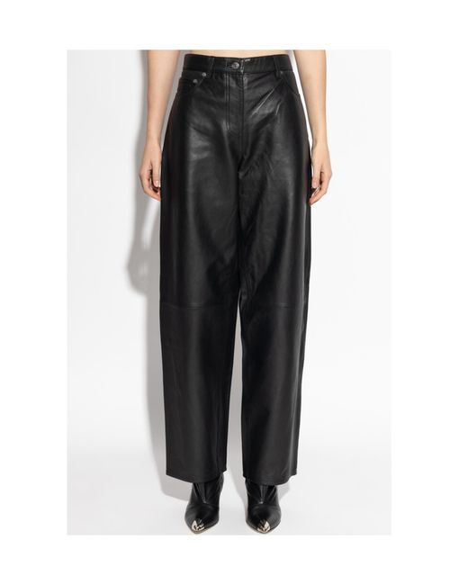 Samsøe & Samsøe Black Samsøe Samsøe Saharpal Leather Pants