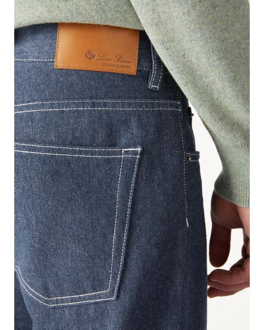 Loro Piana Blue Belt-Loop Jeans for men