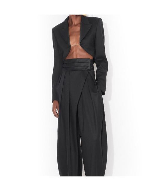 Alaïa Blue Alaïa Tuxedo Bolero Jacket