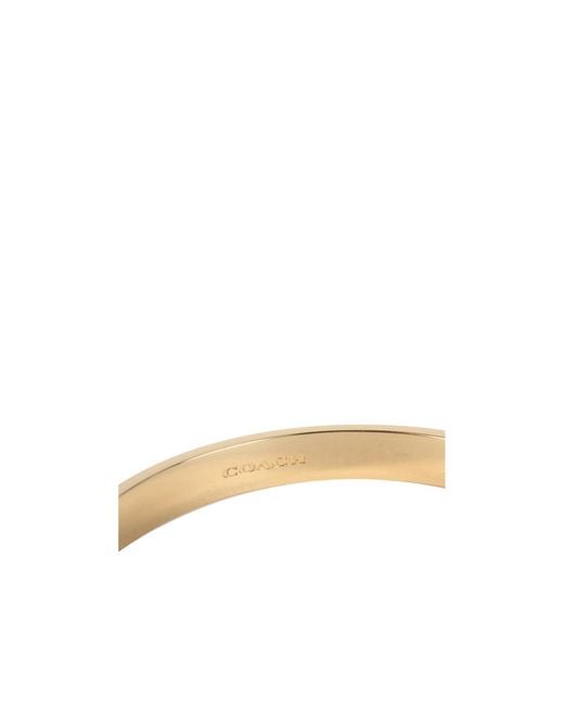 COACH White Hinged Bracelet