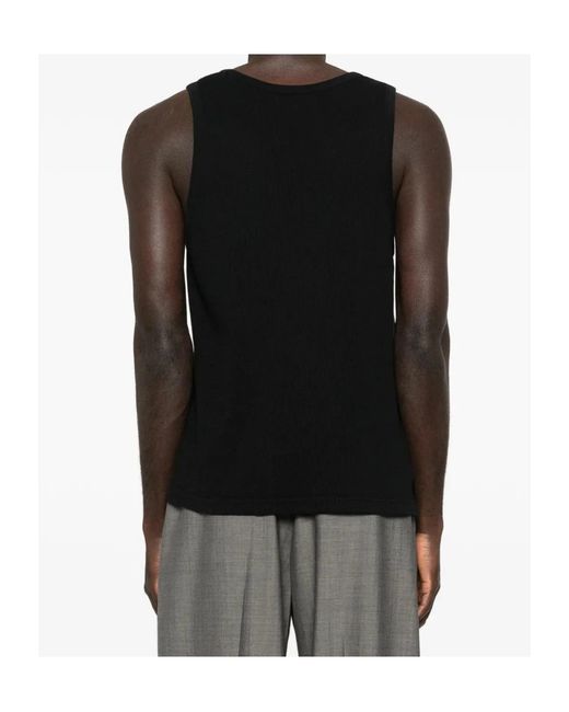 Studio Nicholson Black Razim Ribbed Knitted Tank Top for men