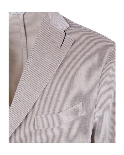 Boglioli Gray Corduroy Jacket for men