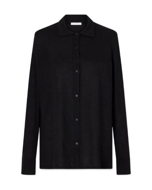 The Row Black Long-Sleeved Cardigan