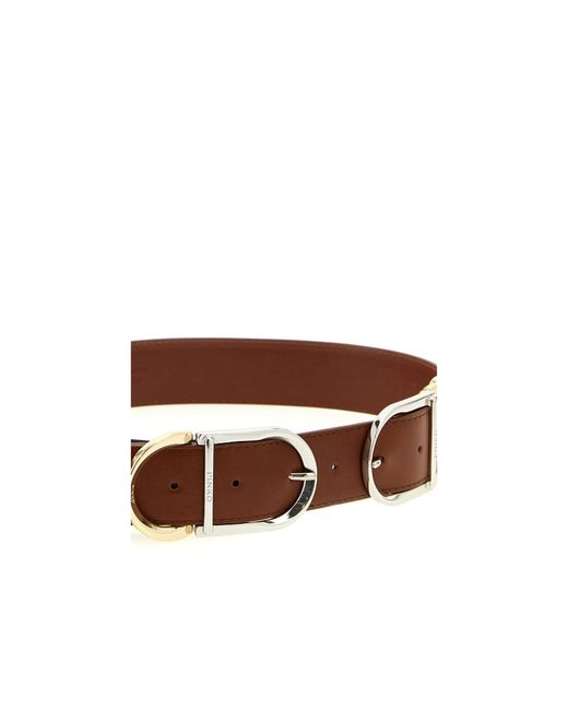 Pinko Brown Hippolita Double Buckled Belt