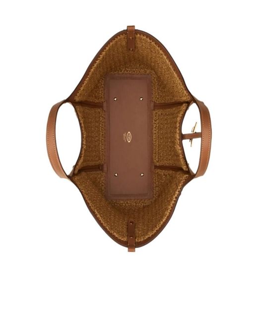 Tod's Brown Timeless Woven Tote Bag