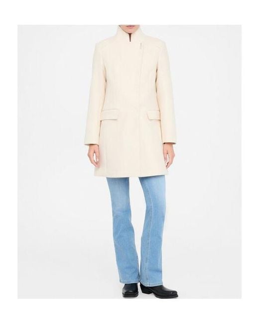 Liu Jo Natural Funnel Neck Pocket Coat