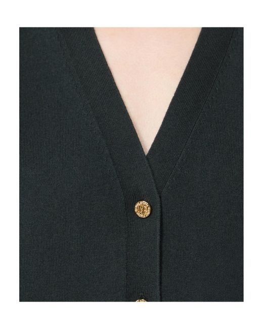 Max Mara Green V-Neck Button-Up Vest