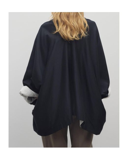 The Row Black Cedar Cotton-Silk Top