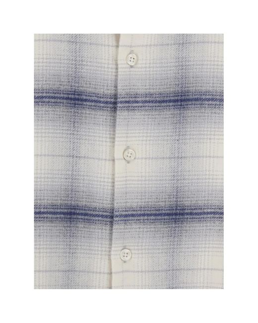Won Hundred Gray Check Shirt for men