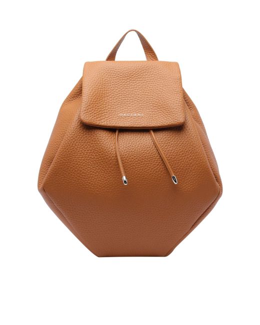 Orciani Brown Cuoio Soft Backpack
